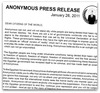Anonymous: Operation Egypt - Press Release