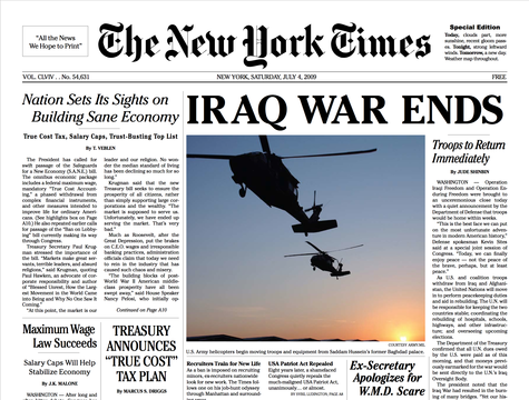 NYT Special Edition: Iraq War Ends